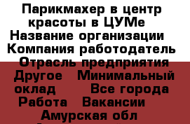 Парикмахер в центр красоты в ЦУМе › Название организации ­ Компания-работодатель › Отрасль предприятия ­ Другое › Минимальный оклад ­ 1 - Все города Работа » Вакансии   . Амурская обл.,Архаринский р-н